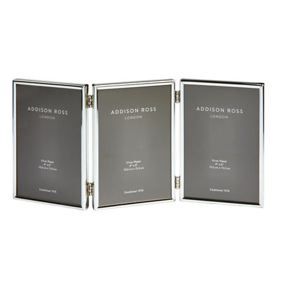 Fine Edged Silver Triple Photo Frame - Addison Ross Ltd UK