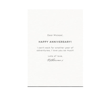 Greeting card for personalize options - Addison Ross Ltd UK