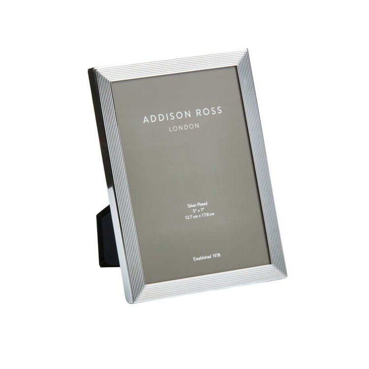 Grooved Silver Plate Photo Frame - Addison Ross Ltd UK