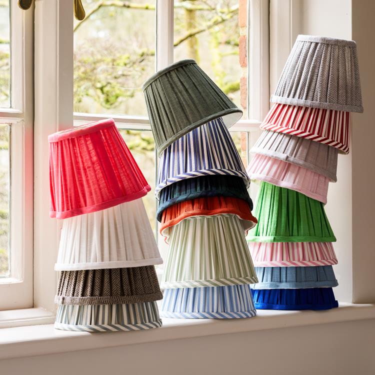 Herringbone Light Grey Empire Lampshade - 16cm - Addison Ross Ltd UK