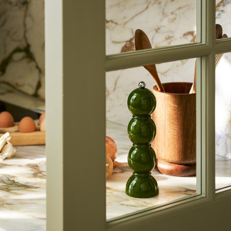 Khaki Bobbin Lacquer Salt or Pepper Mill - Addison Ross Ltd UK