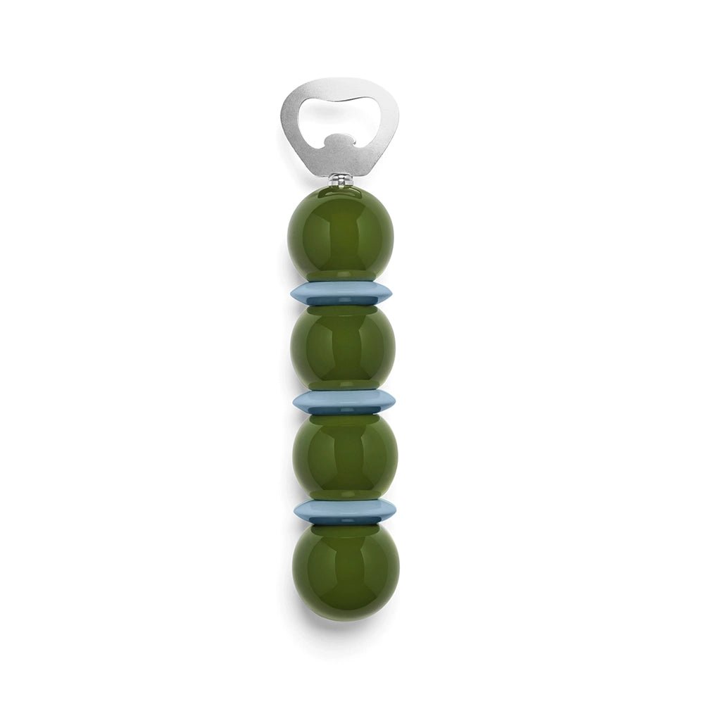 Khaki Green & Pale Denim Bobbin Bottle Opener - Addison Ross Ltd UK