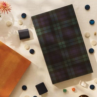 Lacquer Backgammon Set Tartan - Addison Ross Ltd UK