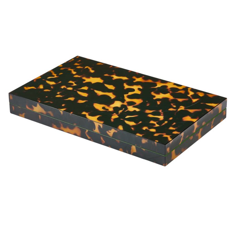 Lacquer Backgammon Set Tortoiseshell - Addison Ross Ltd UK