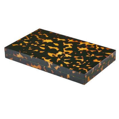 Lacquer Backgammon Set Tortoiseshell - Addison Ross Ltd UK