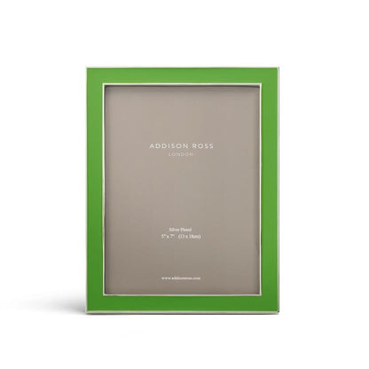 Leaf Green Enamel & Silver Frame - Addison Ross Ltd UK