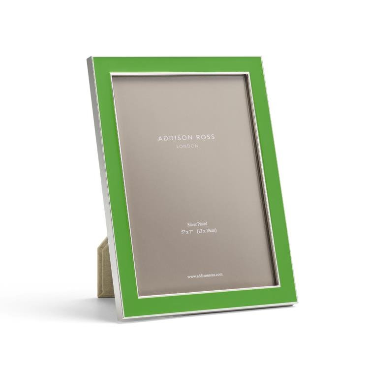 Leaf Green Enamel & Silver Frame - Addison Ross Ltd UK