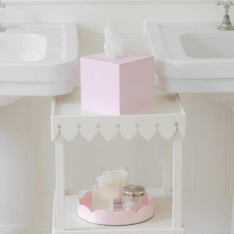 Light Pink Square Tissue Box - Addison Ross Ltd UK