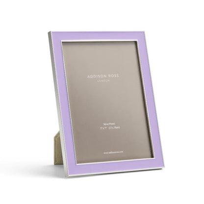 Lilac Enamel & Silver Frame - Addison Ross Ltd UK