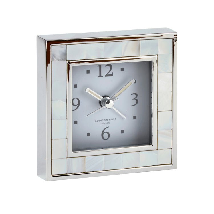 Mother Pearl Shell & Square Alarm Clock