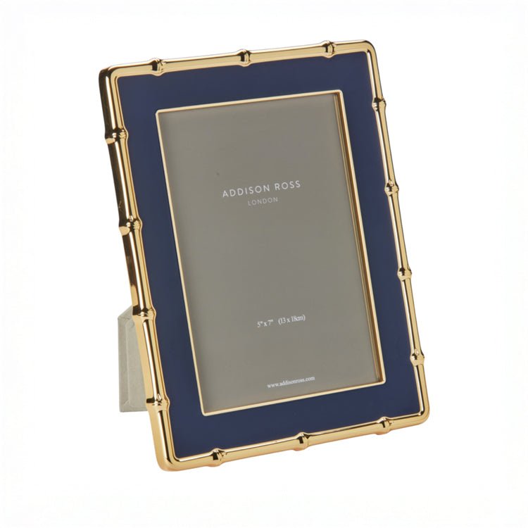 Navy & Gold Bamboo Enamel Photo Frame - Addison Ross Ltd UK