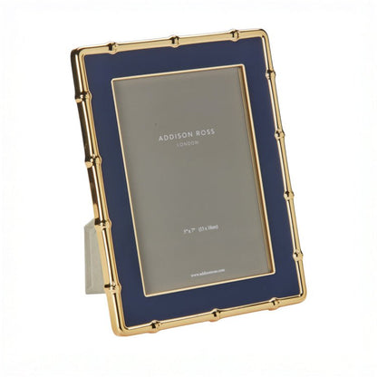 Navy & Gold Bamboo Enamel Photo Frame - Addison Ross Ltd UK