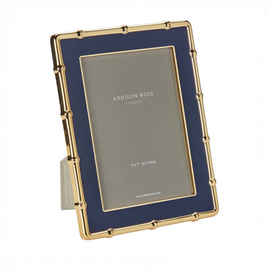Navy & Gold Bamboo Enamel Photo Frame - Addison Ross Ltd UK