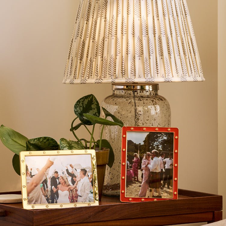 Orange Enamel & Gold Locket Frame - Addison Ross Ltd UK