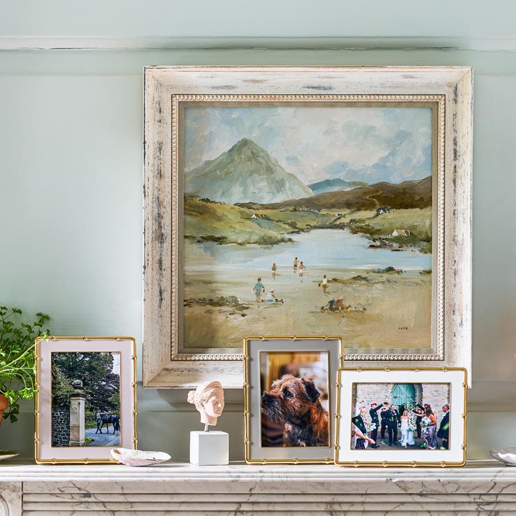 Pale Pink & Gold Bamboo Photo Frame - Addison Ross Ltd UK