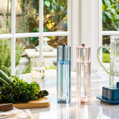 Pale Pink Icy Flute Salt or Pepper Mill - Addison Ross Ltd UK