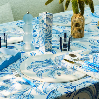 Palm Beach Blue Square Pillar Salt or Pepper Mill - Addison Ross Ltd UK