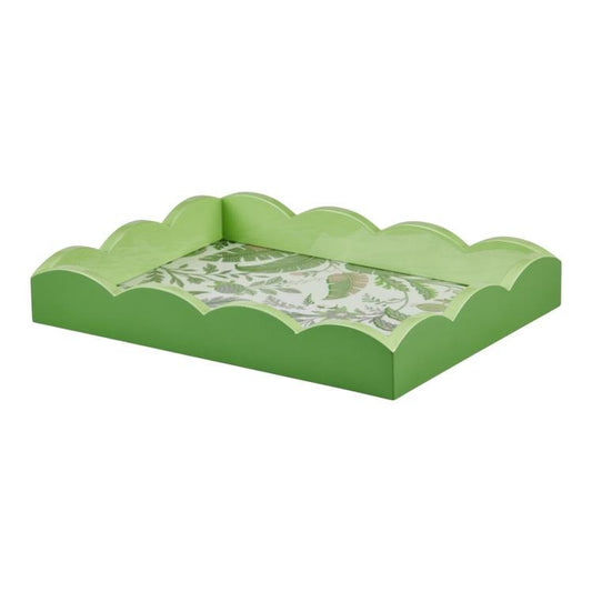 Palm Beach Green Lacquered Scallop Small Tray - Addison Ross Ltd UK