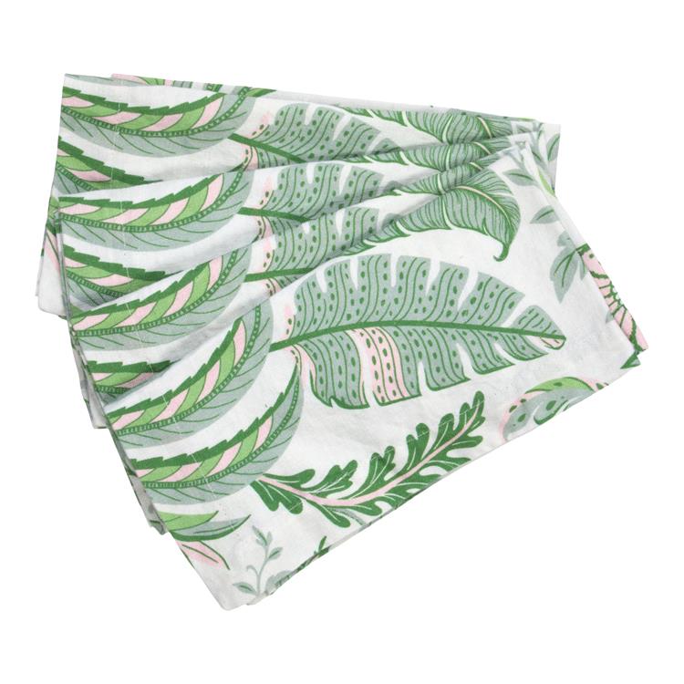 Palm Beach Green Napkins – Set of 4 - Addison Ross Ltd UK