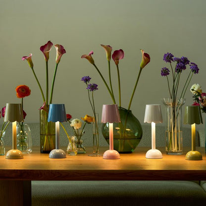 Periwinkle Blue Scallop Rechargeable LED Lamp - Addison Ross Ltd UK