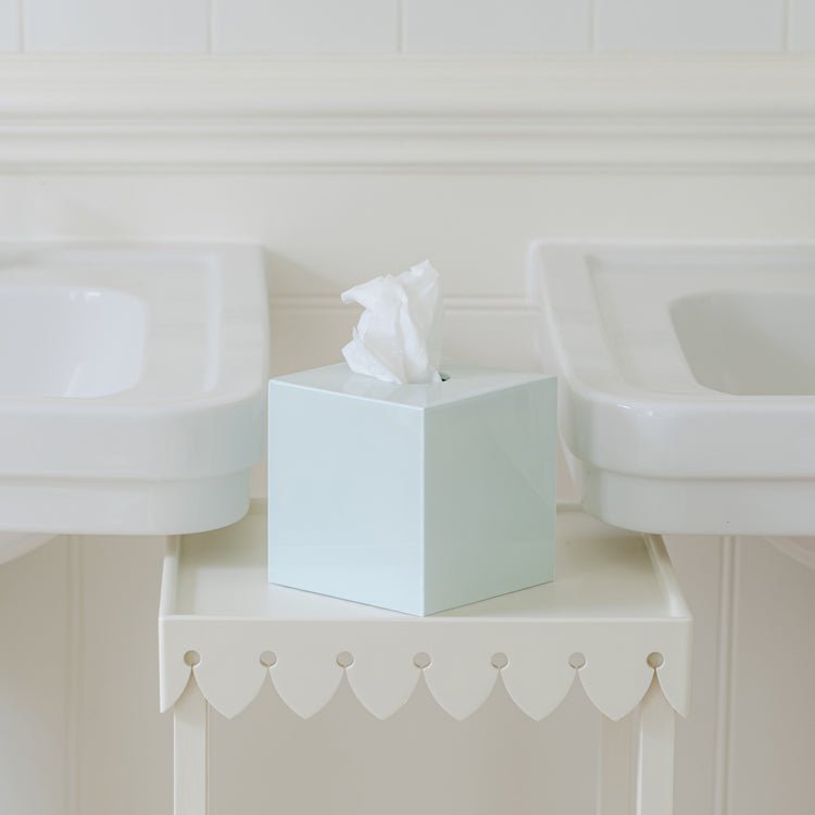 Powder Blue Square Tissue Box - Addison Ross Ltd UK