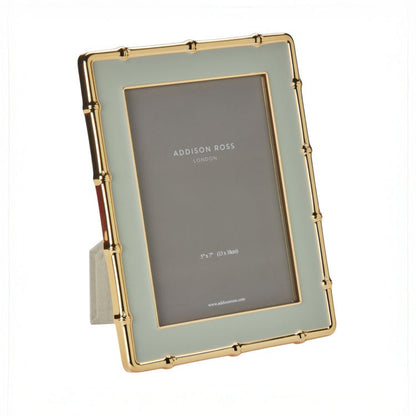 Sage & Gold Bamboo Enamel Photo Frame - Addison Ross Ltd UK
