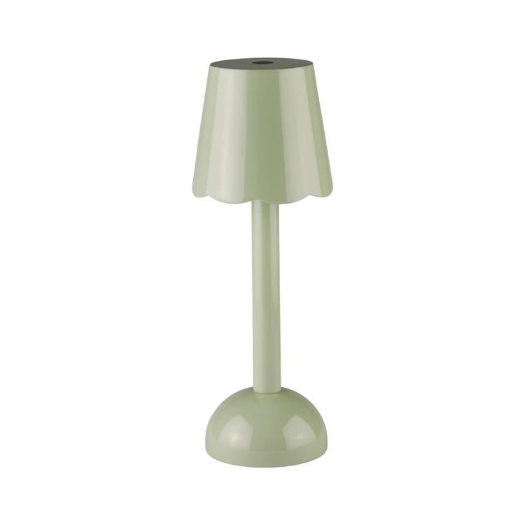 Sage Green Scallop Rechargeable LED Lamp - Addison Ross Ltd UK