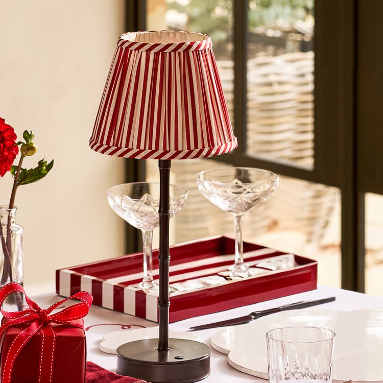 Small Burgundy Striped Tray - Addison Ross Ltd UK