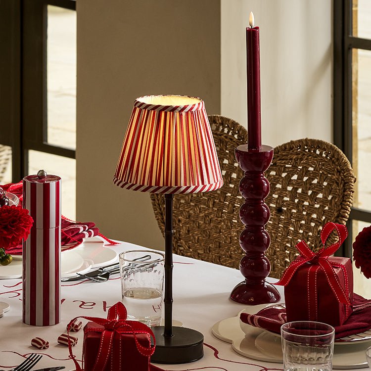 Tall Cherry Bobbin Candlestick - 24cm - Addison Ross Ltd UK