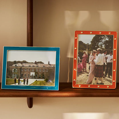 Teal Enamel & Silver Frame - Addison Ross Ltd UK