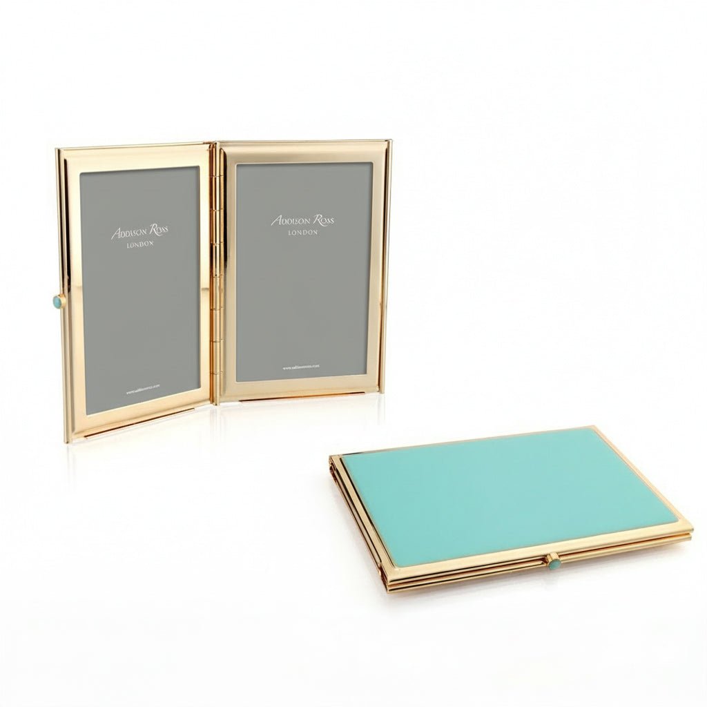 Turquoise Blue & Gold Travel Frame - Addison Ross Ltd UK