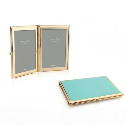 Turquoise Blue & Gold Travel Frame - Addison Ross Ltd UK