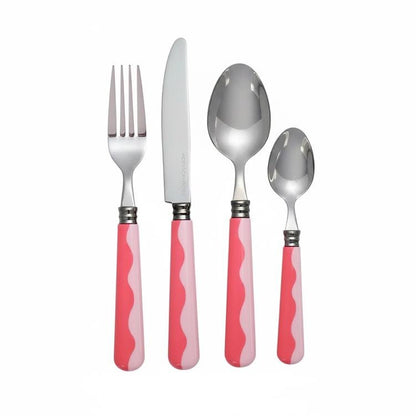 Wave Cutlery - Watermelon & Pink (16‑Piece Set) - Addison Ross Ltd UK