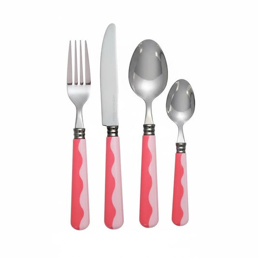 Wave Cutlery - Watermelon & Pink (16‑Piece Set) - Addison Ross Ltd UK