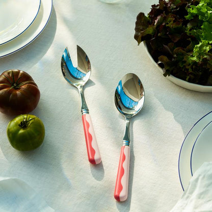 Wave Salad Servers - Watermelon & Pink (2‑Piece Set) - Addison Ross Ltd UK