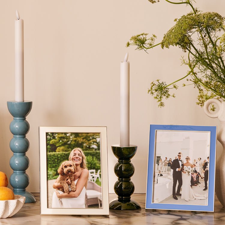 White Enamel & Silver Frame - Addison Ross Ltd UK