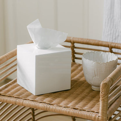 White Square Tissue Box - Addison Ross Ltd UK
