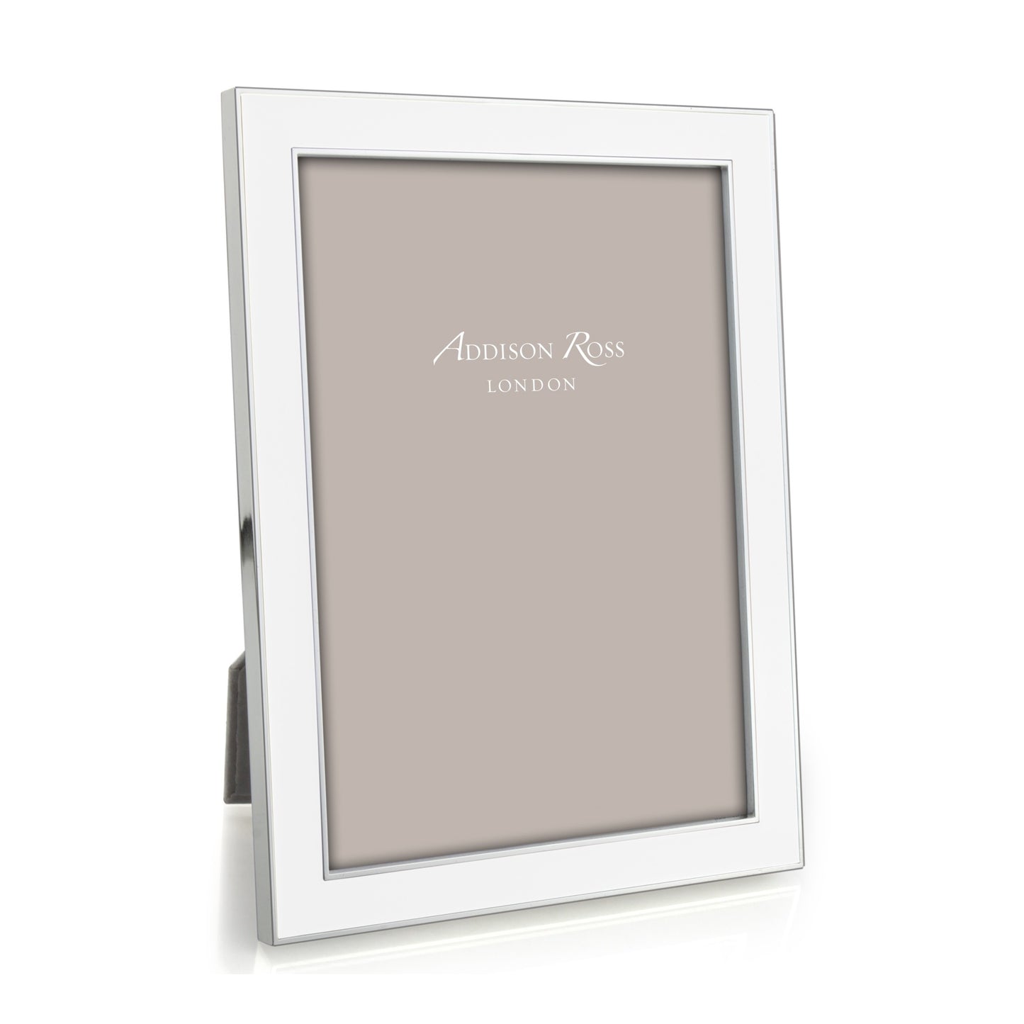 White Enamel & Silver Frame - Addison Ross Ltd UK