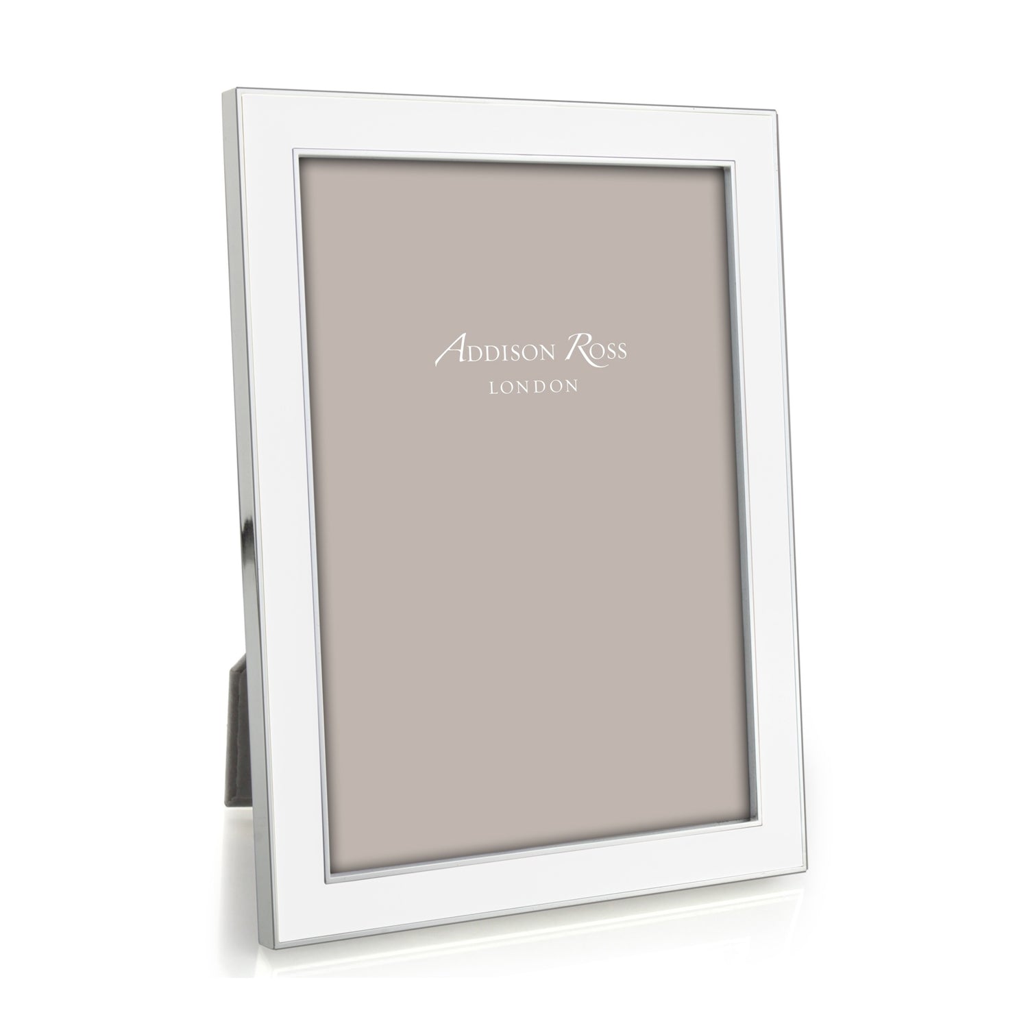 White Enamel & Silver Frame - Addison Ross Ltd UK
