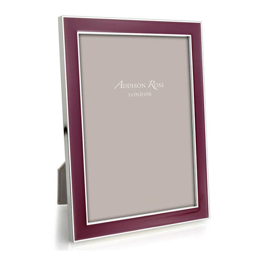 Plum Enamel & Silver Frame - Addison Ross Ltd UK