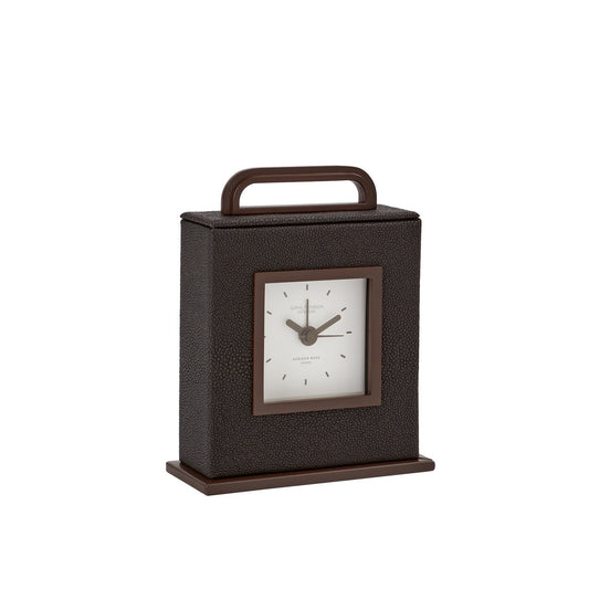 Anthracite Faux Shagreen Carriage Clock - Addison Ross Ltd UK