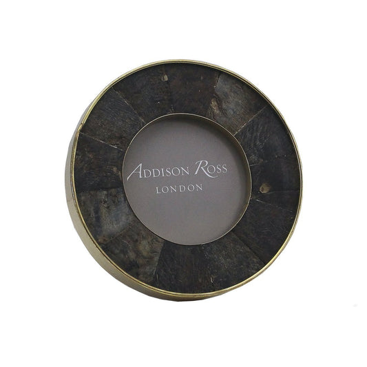 Black Horn Round Photo Frame - Addison Ross Ltd UK