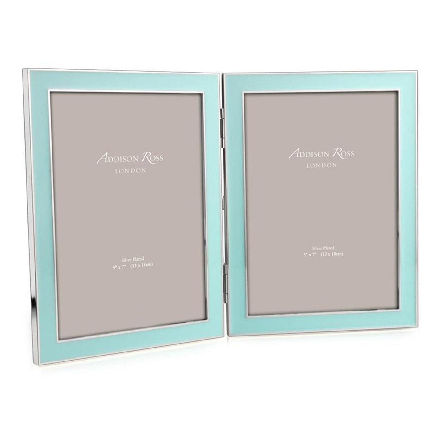 Blue Enamel & Silver Double Frame - Addison Ross Ltd UK