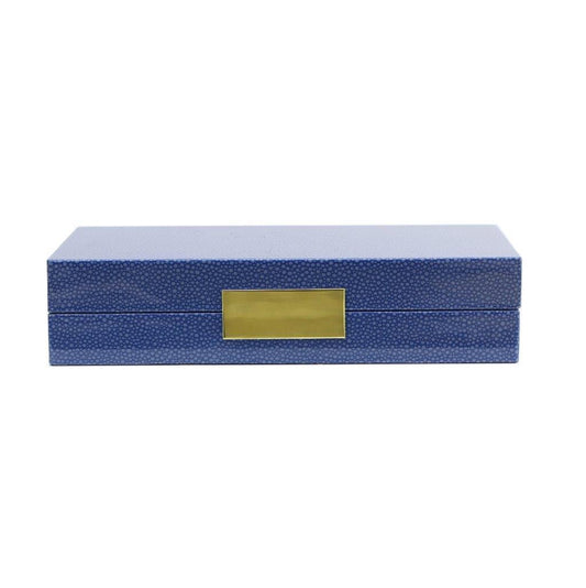 Blue Shagreen Box With Gold - Addison Ross Ltd UK