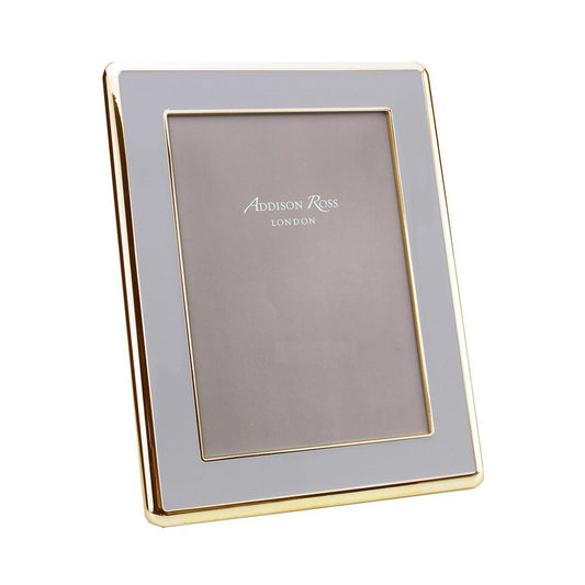 Chiffon Grey Enamel & Gold Curve Frame - Addison Ross Ltd UK