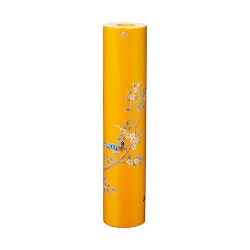 Yellow Chinoiserie Candlestick - Addison Ross Ltd UK