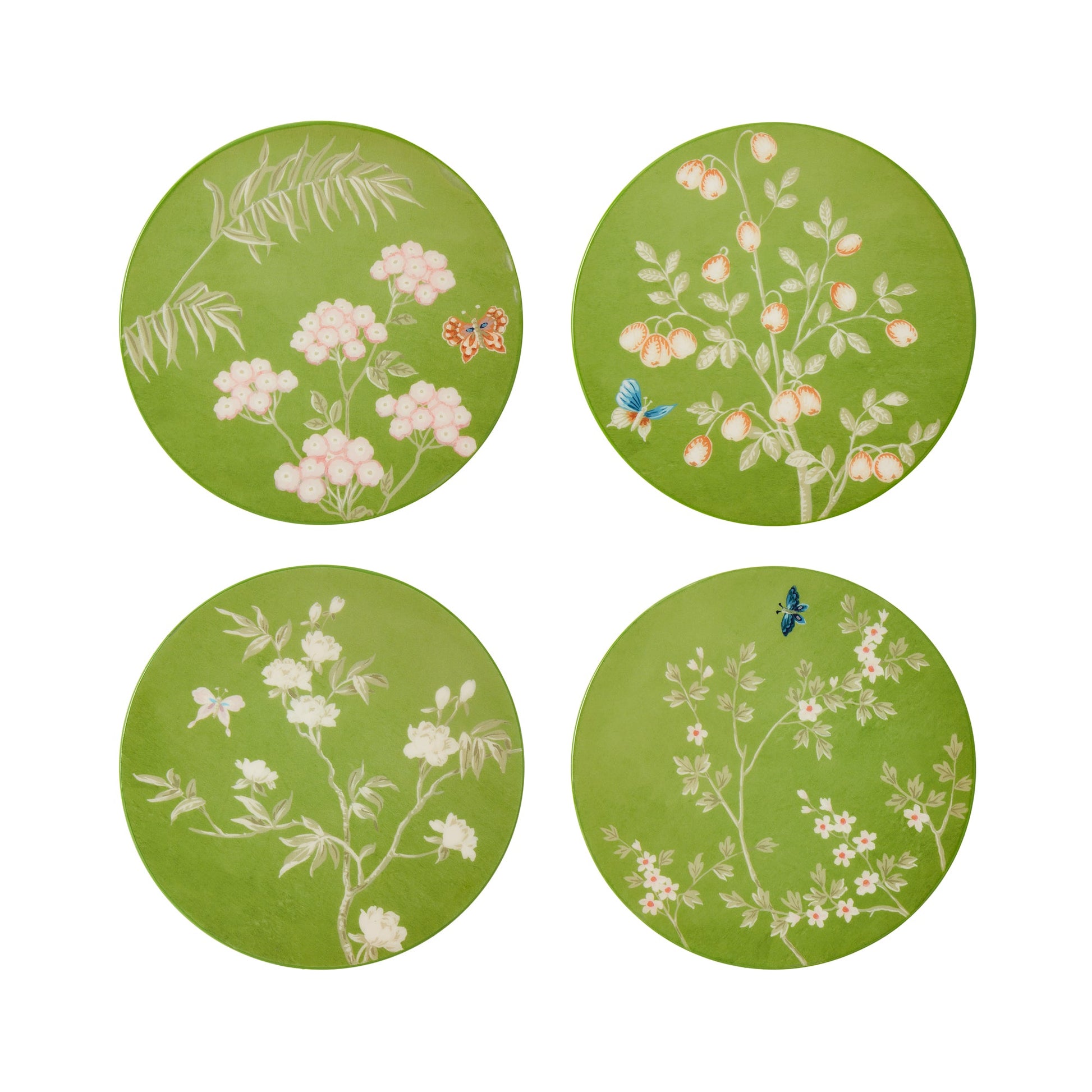 Green Chinoiserie Coasters - Set of 4 - Addison Ross Ltd UK