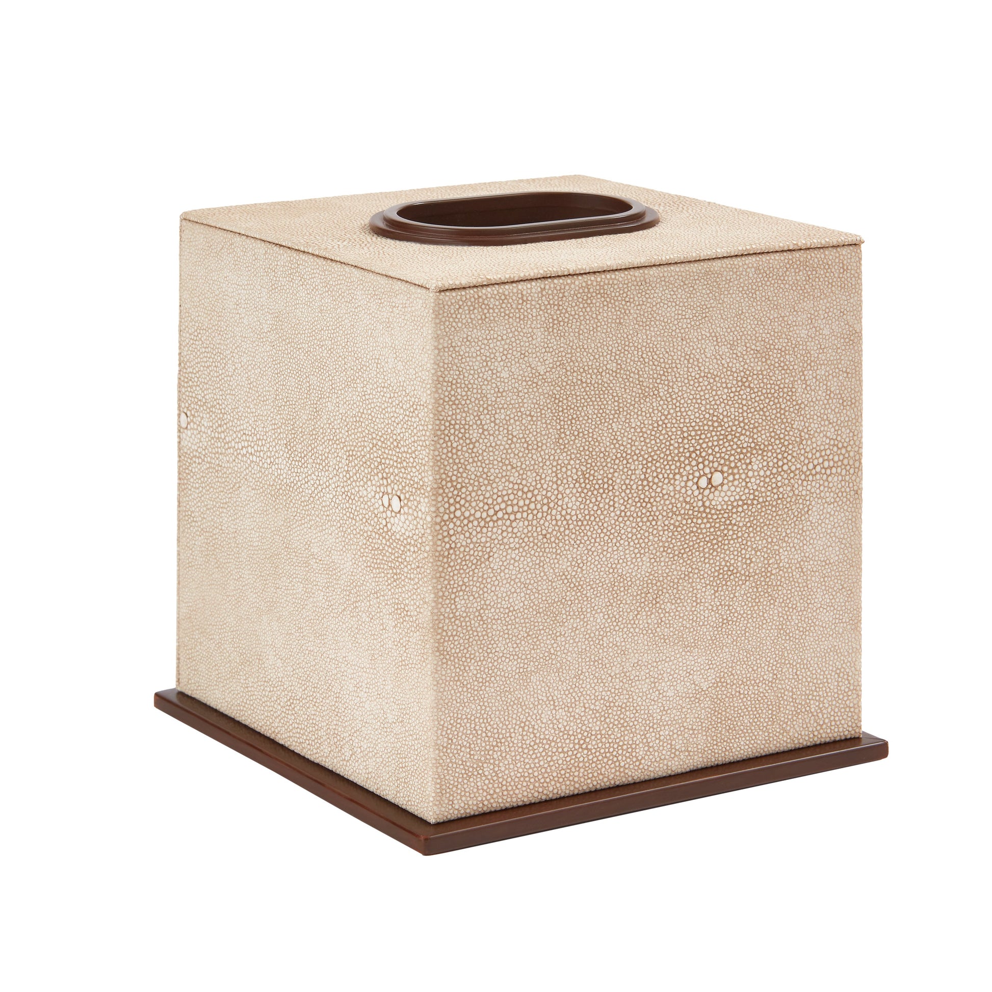 Ecru Faux Shagreen Tissue Box - Addison Ross Ltd UK