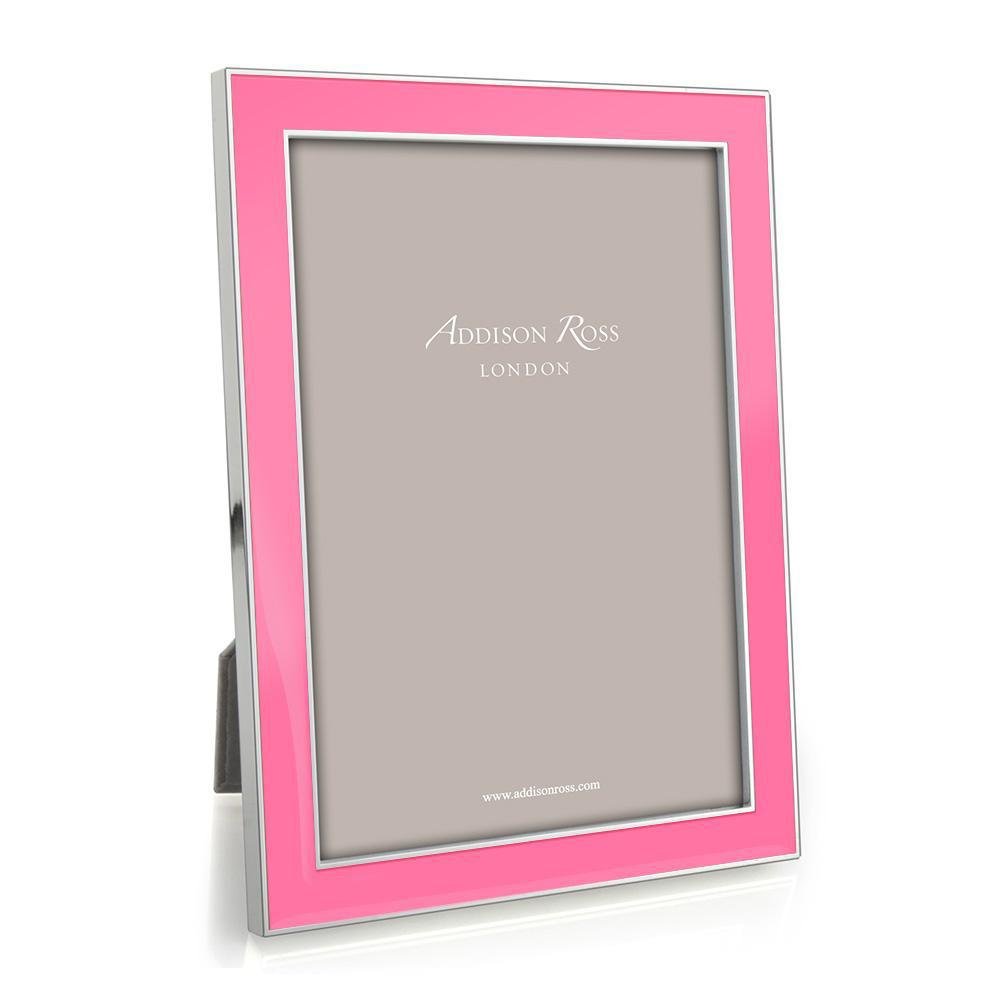 Electric Pink Enamel & Silver Frame - Addison Ross Ltd UK