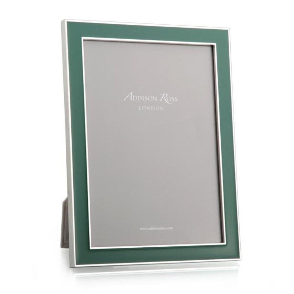 Fern Green Enamel & Silver Frame - Addison Ross Ltd UK